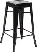 Banqueta Alta Empilhável Em Aço Lix Preto & ↑65 Cm - Sklum