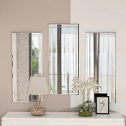 Conjunto de Espelhos Decorativos Mini Buhem – Transparente – 30x70x2,2