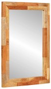 vidaXL Espelho de banheiro Carvalho Artesanal 50 x 70 x 2,5 cm