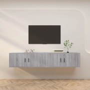 Móveis de TV de parede 2 pcs 100x34,5x40 cm cinzento sonoma