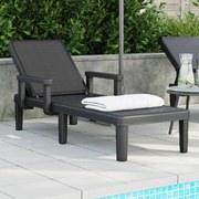 vidaXL Espreguiçadeira c/ 4 ajustes de altura 155,5x57x28 cm PP