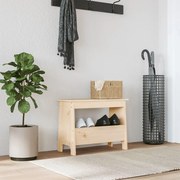 vidaXL Banco de corredor 60x28x45 cm madeira de pinho maciça