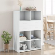vidaXL Armário alto 80x42,5x124 cm derivados de madeira branco