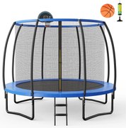 Mini trampolim infantil com luzes LED e alça de segurança - rosa