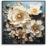 PINTURA SOBRE TELA LACADA NARCY -B- C/MOLDURA 82X4X82 CM