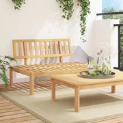 vidaXL Sofá de centro em paletes para jardim madeira de acácia maciça