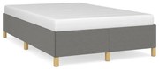 vidaXL Estrutura de cama sem colchão cinza escuro 120x190 cm tecido