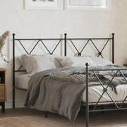 Cabeceira de cama 137 cm metal preto