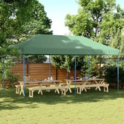 vidaXL Tenda para festas pop-up dobrável 580x292x315 cm verde