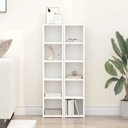 vidaXL Armários para CD 2 pcs 21x16x93,5 cm contraplacado branco