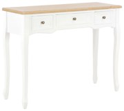 Toucador/mesa consola com 3 gavetas branco