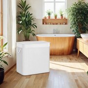 Cesto para roupa suja 60 x 40 x 61,5 cm 150 L, 3 compartimentos Branco