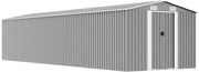 vidaXL Abrigo de jardim 257x779x181 cm aço galvanizado cinzento