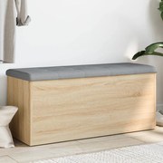 vidaXL Banco de arrumação Carvalho Sonoma 102x42x45 cm Madeira engenheirada