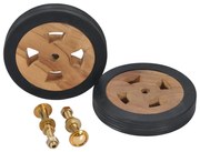 vidaXL Rodas para espreguiçadeira 2 pcs madeira teca maciça