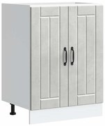 vidaXL Armário baixo lavatório Lucca deriv. madeira cinzento cimento