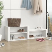 vidaXL Sapateira 150x35x45 cm derivados de madeira branco