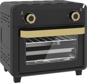 HOMCOM Mini forno com convecção, fritadeira de ar, temporizador, luz interna, 10L, Preto | Aosom Portugal