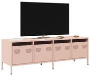 Móvel de TV 135x39x43,5 cm aço laminado a frio rosa