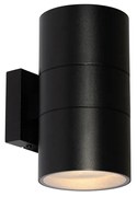 Candeeiro de parede exterior preto 2 luzes AR111 IP44 - Duo Moderno