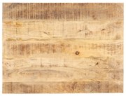 vidaXL Tampo de mesa madeira de mangueira maciça 15-16 mm 70x60 cm