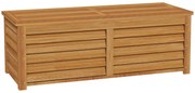 Outsunny Baú de Armazenamento Exterior Jardim 176L em Madeira com Alça 130x50x45 cm | Aosom Portugal