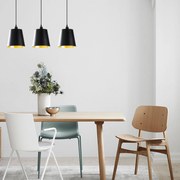 Candeeiro Suspenso Berceste – Preto – 60 x 21 cm