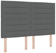 Cama vidaXL Cinza Escuro 140x190 cm em Tecido