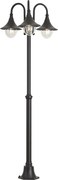 Lanterna de exterior clássica preta 200cm 3-luzes IP44 - Daphne