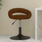 vidaXL Banco de bar veludo castanho