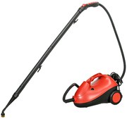 HOMCOM Máquina de Limpeza a Vapor 4 Bares Potência 2000W Multiusos Depósito 2L Autonomia 35 min com 16 Acessórios 40x24x27,2 cm Vermelho