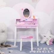Toucador Infantil Rapunzel com Banquinho - Design Moderno