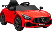 AIYAPLAY Carrinho Elétrica Infantil Carro Mercedes-Benz AMG GTR com Bateria 12V Faróis Buzina e Música 3-5 km/h 108x67x46 cm Vermelho | Aosom Portugal