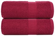 Toalhas de mãos 2 pcs 30x30 cm 360 g/m2 100% algodão bordô