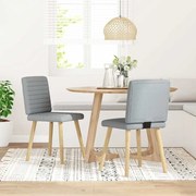vidaXL Cadeiras de jantar 2 pcs tecido cinzento-claro