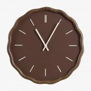 Relógio De Parede Em Mdf Ø35 Cm Tovarx Castanho Chocolate - Sklum