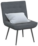 vidaXL Cadeira de descanso 64x74x84 cm veludo cinzento-escuro
