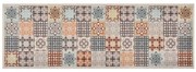 Tapete de cozinha lavável com design mosaico colorido 45x150 cm