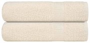 vidaXL Toalhas de banho FROGN 2pcs 70x140 cm 360 g/m² creme