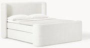 Cama Boxspring em bouclé Perla