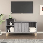 vidaXL Móvel de TV 100x35x55 cm derivados de madeira cinzento sonoma