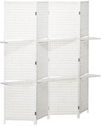 Biombo Divisor de 4 Painéis Dobrável Separador de Ambientes 181x180cm