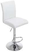 Banco de bar Köln em couro sintético 38,5 x 95-115 x 47 cm Branco
