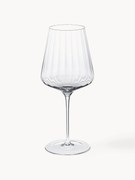 Copos de vinho tinto de cristal com estrutura ranhurada Bernadotte, conjunto de 6