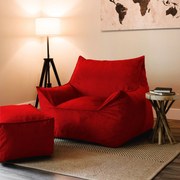 Pufe Cinema – Vermelho – 90x80x55 cm | Tribo Home