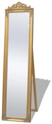 vidaXL Espelho de pé em estilo barroco, 160x40 cm, dourado