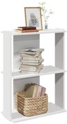 vidaXL Estante de 3 camadas 60x30x80 cm madeira trabalhada branco