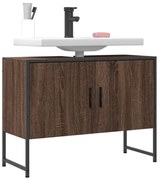 vidaXL Armário lavatório WC 80x33x60cm deriv.madeira carvalho castanho