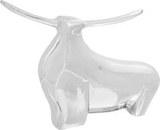 vidaXL Escultura de touro Prateado 37 x 44 x 17 cm Alumínio