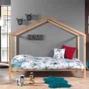 Cama infantil de Casa DALLAS 90x200 Com Estrado NATURAL